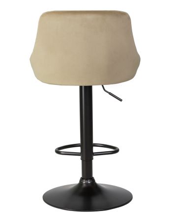 Стул барный DOBRIN LOGAN BLACK, мокко велюр (MJ9-9)