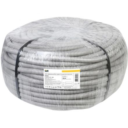 Труба гофр. ПВХ ELASTA d=16мм с зондом (50м) IEK