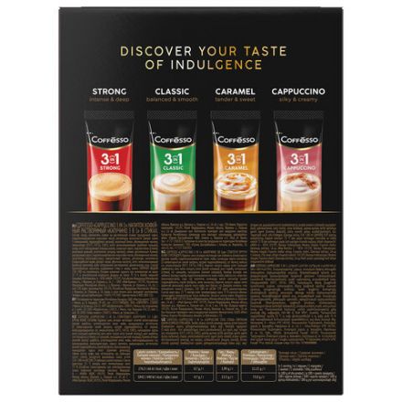 Кофе растворимый порционный COFFESSO "3 в 1 Cappuccino", пакетик 14 г, 102905
