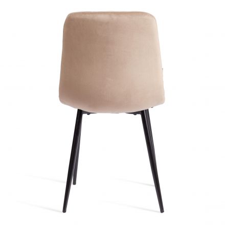 Стул CHILLY (mod. JSC-220) Велюр/металл , 44,5х52,5х88 см, Beige (бежевый) HLR8 / черный