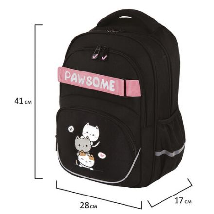 Рюкзак BRAUBERG MOTION, 2 отделения, 3 кармана, "Cat tower", 41х28х17 см, 272033 Рюкзак BRAUBERG MOTION, 2 отделения, 3 кармана, "Cat tower", 41х28х17 см, 272033