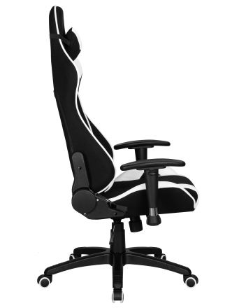 Кресло игровое DOBRIN DALLAS, черно-белая ткань