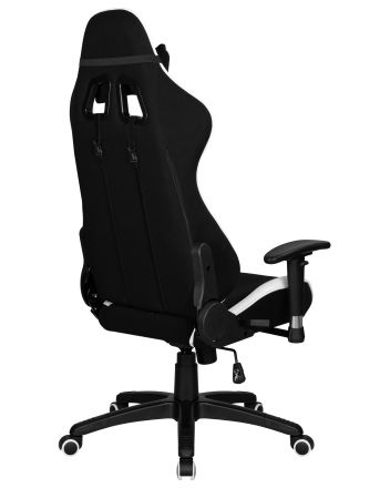 Кресло игровое DOBRIN DALLAS, черно-белая ткань