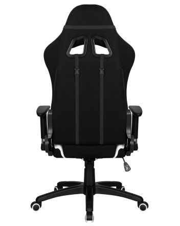 Кресло игровое DOBRIN DALLAS, черно-белая ткань