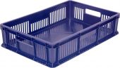 Ящик 600*400*140 мм дно сплош.стенки перф.с ручками синий