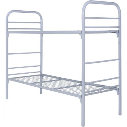 Кровать УМ_металлическая разборная двухярусная В2.02 серая