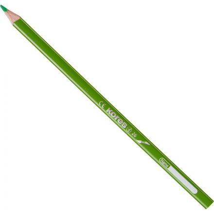 Карандаши цветные акварельные Kores с кистью 12 цветов трехгранные с точилкой