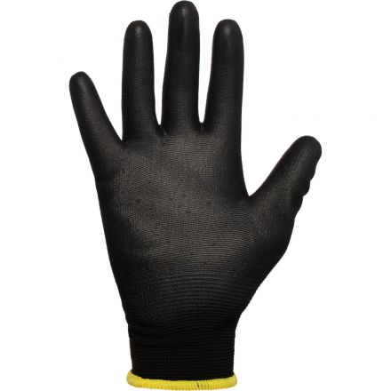 Перчатки защитные TOPFORT нейлоновые с п/у покрытием черные р. 10 (XL)