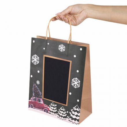 Пакет подарочный НАБОР 6 штук, 21x14x26 см, скретч-слой + стилус, "NY Kraft", ЗОЛОТАЯ СКАЗКА, 591967