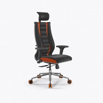 Кресло SynchroSit 10 B2-160D - X2+Extra /Km39/Wm12/D02P/H13mL-1DF(M18.B23.G18.W37) Черный-Оранжевый