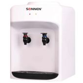 Кулер водонагреватель БЕЗ ОХЛАЖДЕНИЯ, SONNEN TSH-02T, настольный, 2 крана, белый, 455412