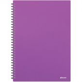 Бизнес-тетрадь Комус А4 100л, кл., обл пластик, спираль, фиолет.Classic Бизнес-тетрадь Комус А4 100л, кл., обл пластик, спираль, фиолет.Classic