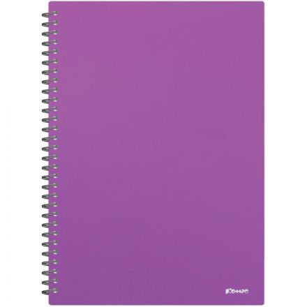 Бизнес-тетрадь Комус А4 100л, кл., обл пластик, спираль, фиолет.Classic Бизнес-тетрадь Комус А4 100л, кл., обл пластик, спираль, фиолет.Classic