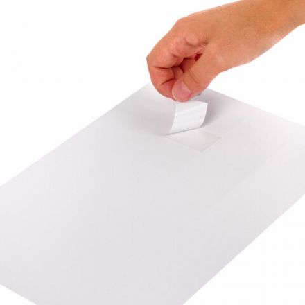 Этикетка самоклеящаяся 38х21,2 мм, 65 этикеток, белая, 80 г/м2, 50 листов, STAFF BASIC, 115664