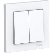 Выключатель 2-клав. (в сборе) 10А SE AtlasDesign Белый (ATN000152)