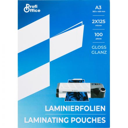 Пленка для ламинирования ProfiOffice А3, 125мкм 100шт/уп. Пленка для ламинирования ProfiOffice А3, 125мкм 100шт/уп.