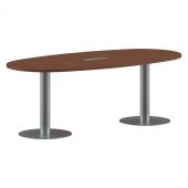 Конференц стол ПРГ-3 Орех Французский/Алюминий 2200х1100х750