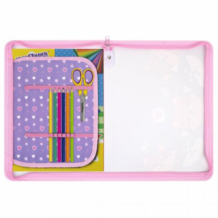 Папка для труда на молнии ЮНЛАНДИЯ А4, 1 отделение, откидная планка, органайзер, "Best fellows", 273392