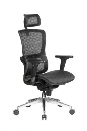 Кресло RCH A8 Чёрный пластик/Чёрная сетка