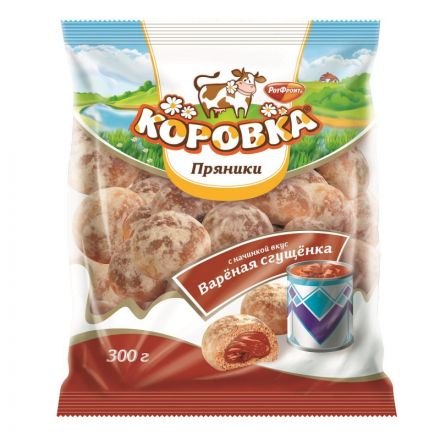 Пряники Рот Фронт Коровка со вкусом вареной сгущенки, 300г