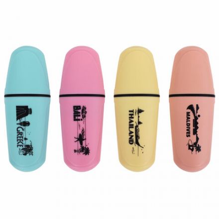 Текстовыделитель мини BRAUBERG "PASTEL Mini", АССОРТИ В ПЛАСТИКОВОЙ БАНКЕ, линия 1-5 мм, 152432