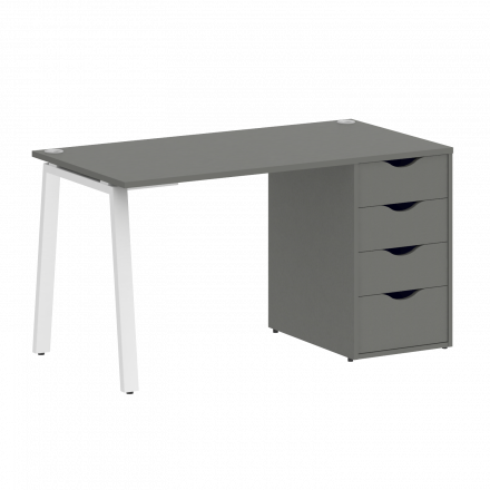 Home Office Стол письменный VR.SP-3-138.4.A Металлик/Белый металл 1380*720*750