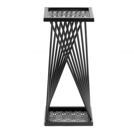 Кофейный стол/подставка Osteria/Остерия металл, черный, 25,5х25,5х59 см