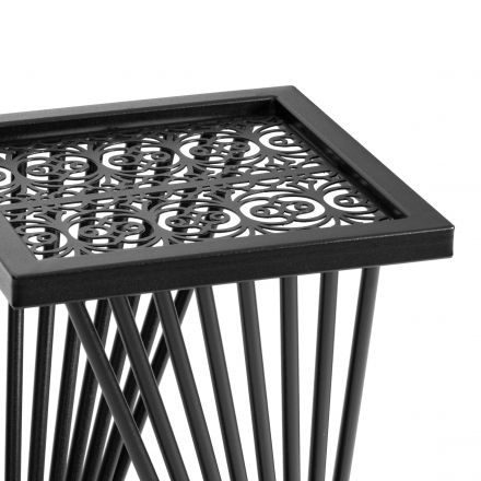 Кофейный стол/подставка Osteria/Остерия металл, черный, 25,5х25,5х59 см