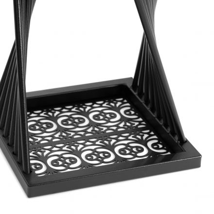 Кофейный стол/подставка Osteria/Остерия металл, черный, 25,5х25,5х59 см