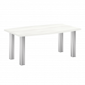 Yalta Стол переговорный M-LT.SP-3 Снежная патина/Нерж. сталь 1800*1100*750 Yalta Стол переговорный M-LT.SP-3 Снежная патина/Нерж. сталь 1800*1100*750