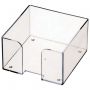 Подставка для бумажного блока пластиковая, 90х90х50 мм, прозрачная, ПЛ61