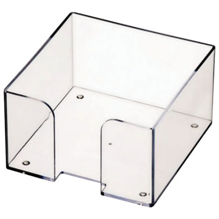 Подставка для бумажного блока пластиковая, 90х90х50 мм, прозрачная, ПЛ61 Подставка для бумажного блока пластиковая, 90х90х50 мм, прозрачная, ПЛ61