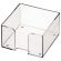 Подставка для бумажного блока пластиковая, 90х90х50 мм, прозрачная, ПЛ61 Подставка для бумажного блока пластиковая, 90х90х50 мм, прозрачная, ПЛ61