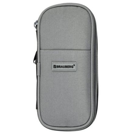 Пенал-трансформер BRAUBERG, полиэстер, 22х10х3 см, "Charcoal gray", 271561