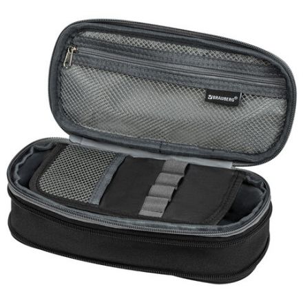 Пенал-трансформер BRAUBERG, полиэстер, 22х10х3 см, "Charcoal gray", 271561