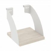 Навесные полки. Кронштейны+ЛДСП полка 200мм MAN-41-2 Денвер светлый/Белый металл 200*220*200