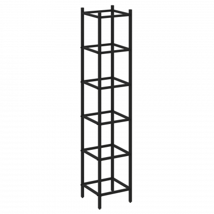 Loft Угловой проходной переходной модуль VR.L-SL.UPK-4.5.5 Чёрный металл 446*446*2280