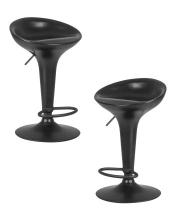 Набор 2 шт Стул барный DOBRIN BOMBA BLACK, чёрный