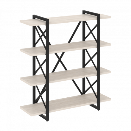Loft Стеллаж на регулируемых опорах-4 полки VR.L-MST.O-4.8V Денвер светлый/Чёрный металл 1200*400*1280