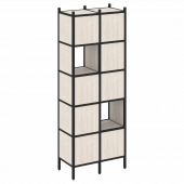 Loft Прямой стеллаж наборный VR.L-05 Денвер светлый/Чёрный металл 862*446*1869 Loft Прямой стеллаж наборный VR.L-05 Денвер светлый/Чёрный металл 862*446*1869