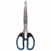 Ножницы BRAUBERG "Classic+", 185 мм, черно-синие, классической формы, резиновые вставки, 236448