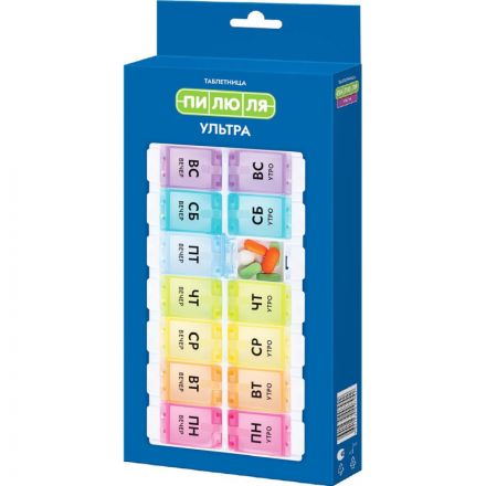 Таблетница ПИЛЮЛЯ на неделю, Ультра 109060403