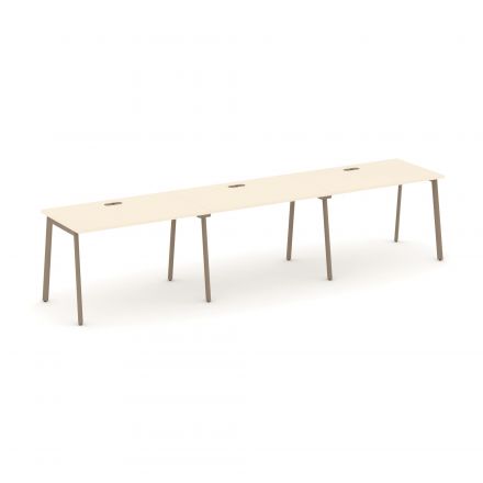 Estetica Рабочая станция на 3 места ES.RS-3.2-LP Сатин/Латте металл 3540*730*750