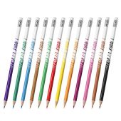 Карандаши цветные стираемые с ластиком BIC "Kids Evolution Illusion", 12 цветов, круглые, 987868 