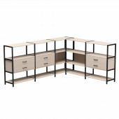 Набор стеллажных систем №15 Everprof EVO 2440x2020x1120 Кашемир/Черный