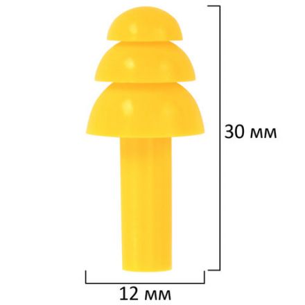Беруши многоразовые силиконовые со шнурком, 1 пара в контейнере, SNR 37 дБ, RABBITEX, 671317