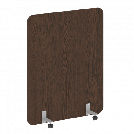 R-line Перегородка на металлических опорах, на роликах DP.R-120-150 Венге/Серый металл 1200*18*1500
