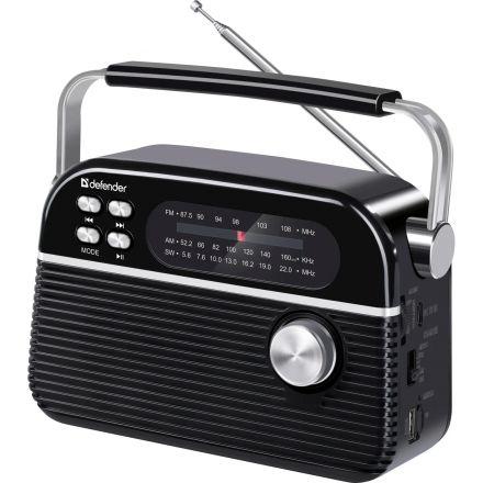 Радиоприемник Defender Vega 5Вт FM/AM/SW/BT/USB/TF/1200мАч