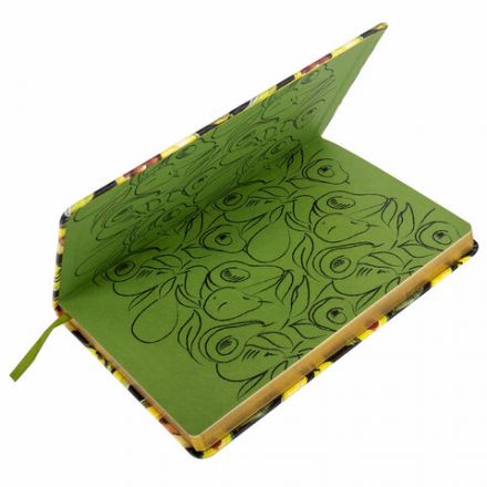 Ежедневник недатированный А5 (138х213 мм), BRAUBERG VISTA, под кожу, твердый, 136 л., "Avocado", 112026