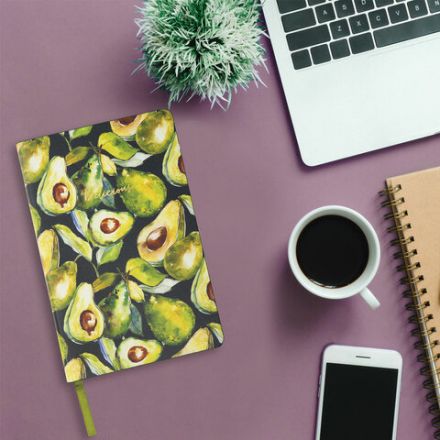 Ежедневник недатированный А5 (138х213 мм), BRAUBERG VISTA, под кожу, твердый, 136 л., "Avocado", 112026